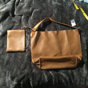 Brown Purse Bag With Mini Bag Included